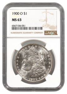 1900-O Morgan $1 NGC MS63