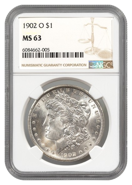 1902-O Morgan $1 NGC MS63