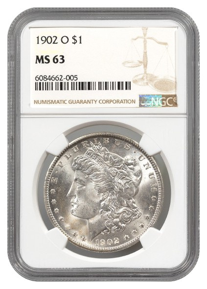 1902-O Morgan $1 NGC MS63