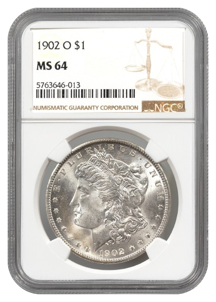 1902-O Morgan $1 NGC MS64
