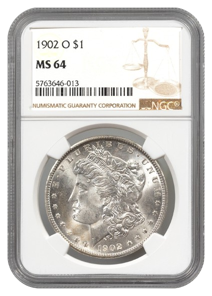 1902-O Morgan $1 NGC MS64