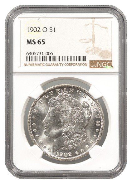 1902-O Morgan $1 NGC MS65