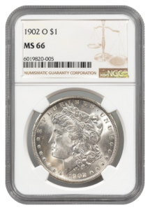 1902-O Morgan $1 NGC MS66