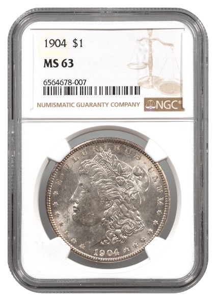 1904 Morgan $1 NGC MS63