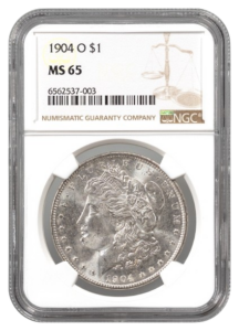 1904-O Morgan $1 NGC MS65
