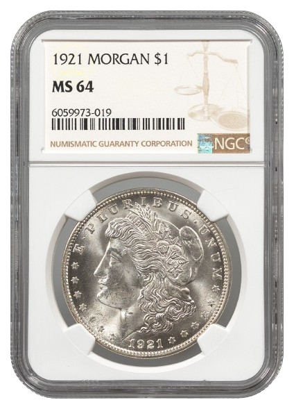 1921 Morgan $1 NGC MS64