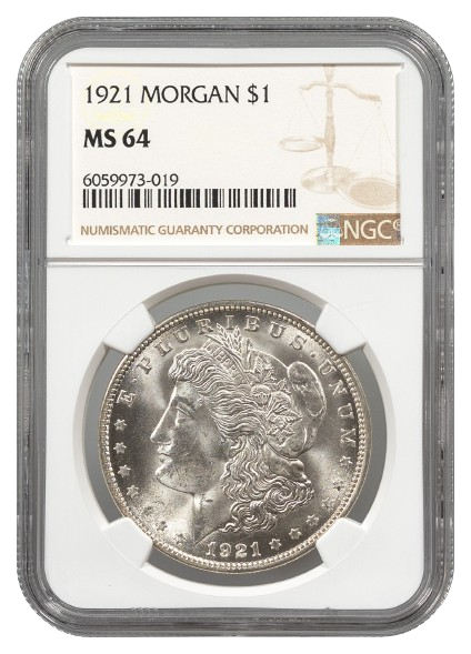 1921 Morgan $1 NGC MS64