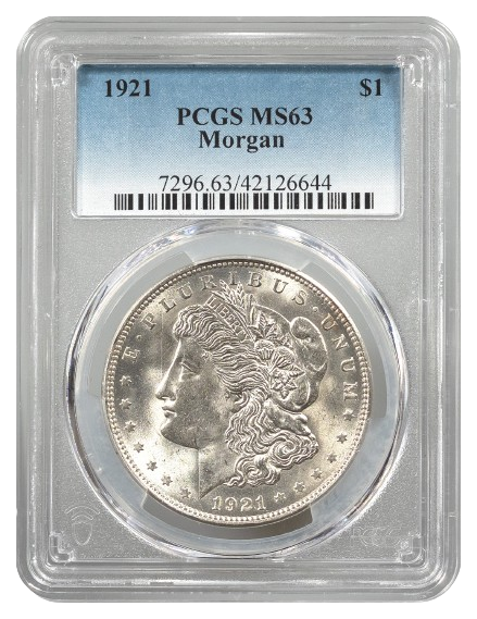 1921 Morgan $1 PCGS MS63