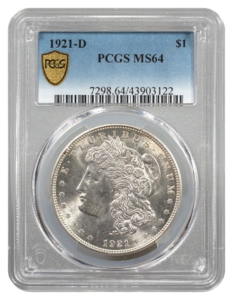 1921-D Morgan $1 PCGS MS64