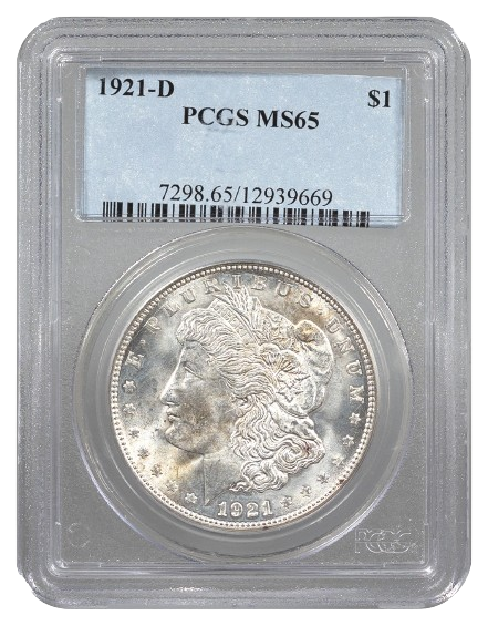 1921-D Morgan $1 PCGS MS65