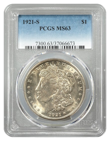 1921-S Morgan $1 PCGS MS63