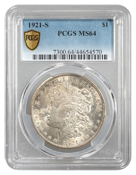 1921-S Morgan $1 PCGS MS64