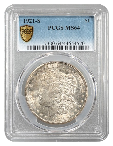 1921-S Morgan $1 PCGS MS64