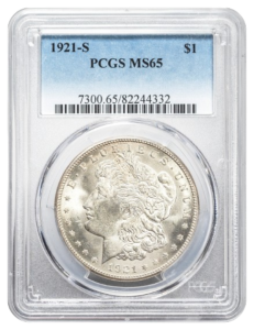 1921-S Morgan $1 PCGS MS65