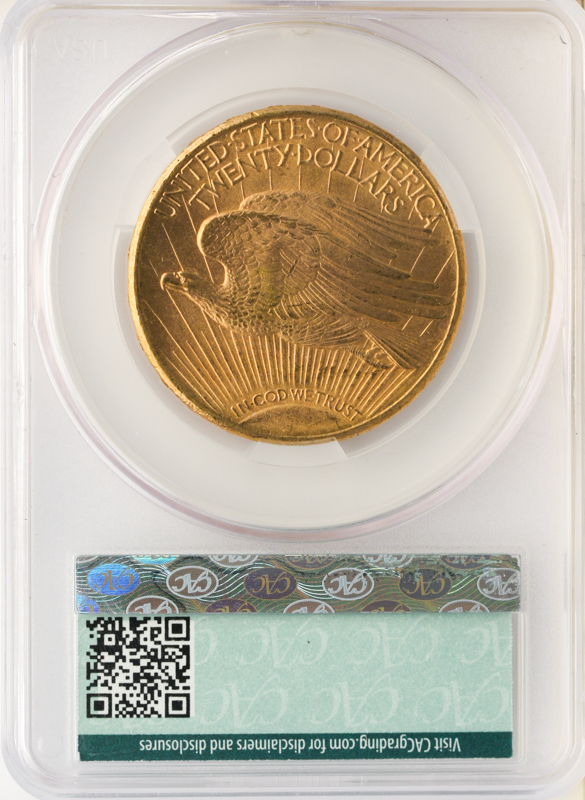 1911-D $20 Saint Gaudens CACG MS63