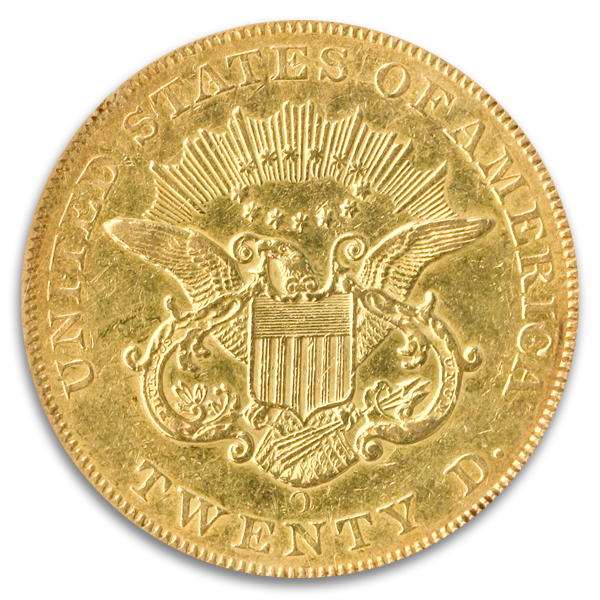 1853-O $20 Liberty PCGS XF45 CAC