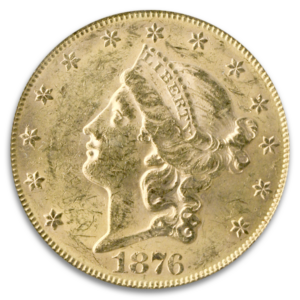 1876-S $20 Liberty PCGS MS61
