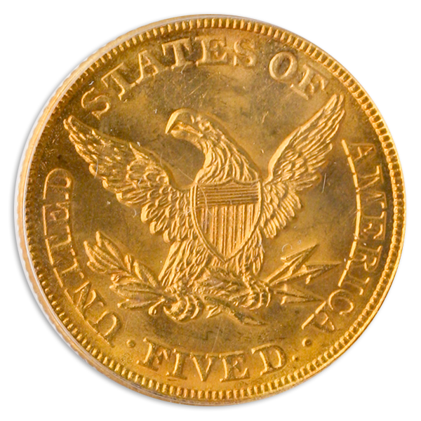 1861 $5 Liberty PCGS MS65