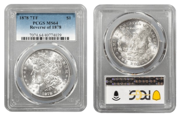 1878 7 Tail Feathers Rev 1878 Morgan 1 PCGS MS64 1