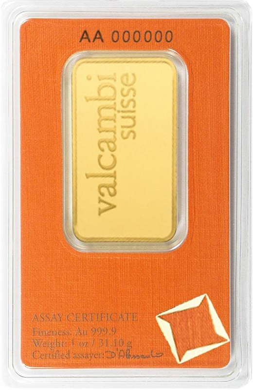 IRA 1 oz Gold Bar (New w/Assay, Types Vary)