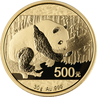 30 gram Chinese Gold Panda Coin (BU, Dates Vary)