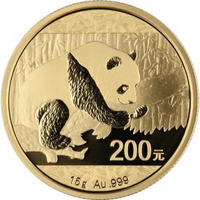 15 gram Chinese Gold Panda Coin (BU, Dates Vary)