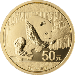 3 gram Chinese Gold Panda Coin (BU, Dates Vary)