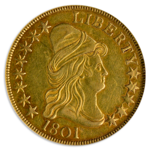 1801 $10 Draped Bust Large Eagle NGC AU58