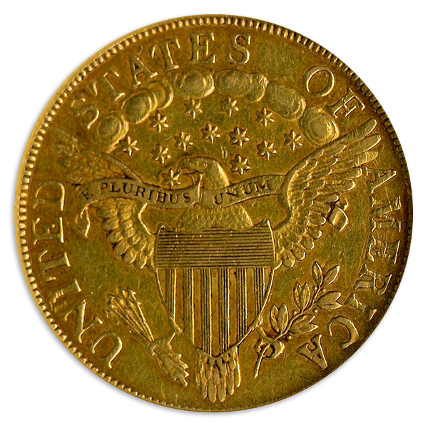 1801 $10 Draped Bust Large Eagle NGC AU58