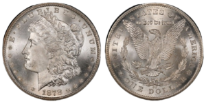 1878 Morgan Dollar CC obverse and reverse on transparent background