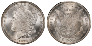 1878 Morgan Dollar CC obverse and reverse on transparent background