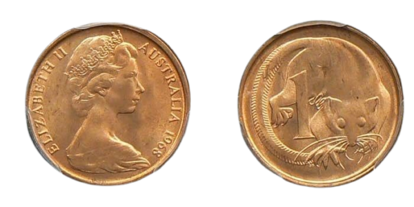 1968 one cent coin