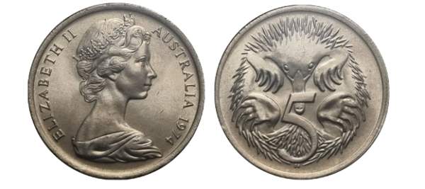 1972 Australian 5 Cent 