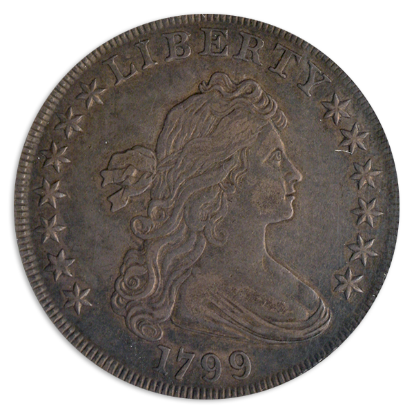 1799 Draped Bust $1 B-166 NGC XF45 CAC