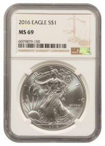2016 1 oz Silver Eagle NGC MS69