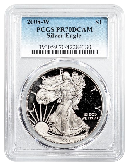 2008-W 1 oz American Silver Eagle PCGS PR70DCAM