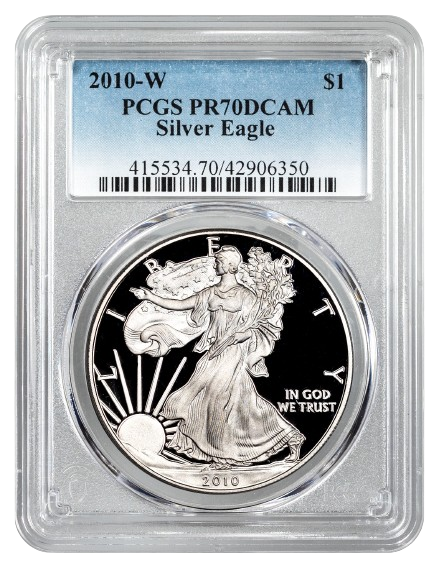 2010-W 1 oz American Silver Eagle PCGS PR70DCAM