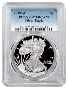 2019-W 1 oz Silver American Eagle PCGS PR70DCAM