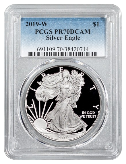 2019-W 1 oz Silver American Eagle PCGS PR70DCAM