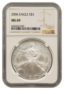 2006 1 oz Silver Eagle NGC MS69