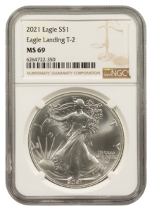 2021 1 oz Silver Eagle NGC T2 MS69