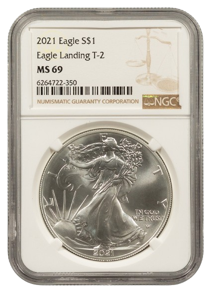 2021 1 oz Silver Eagle NGC T2 MS69