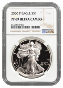 2000-P 1 oz Silver Eagle NGC PF69 Ultra Cameo