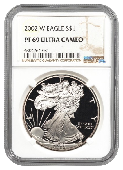 2002-W 1 oz Silver Eagle NGC PF69 Ultra Cameo