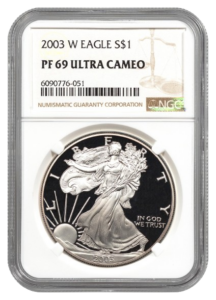 2003-W 1 oz Silver Eagle NGC PF69 Ultra Cameo