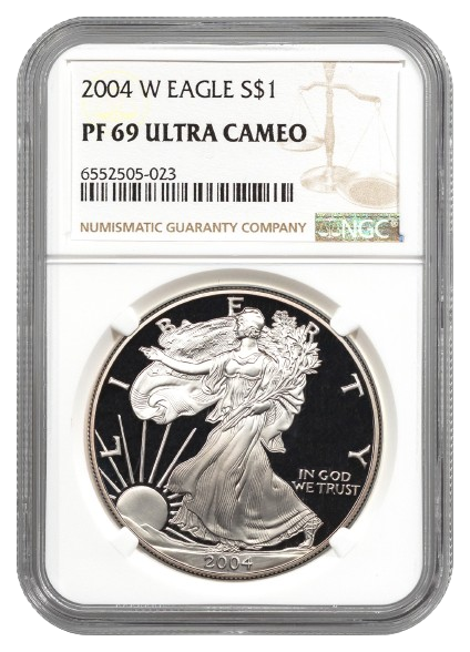 2004-W 1 oz Silver Eagle NGC PF69 Ultra Cameo