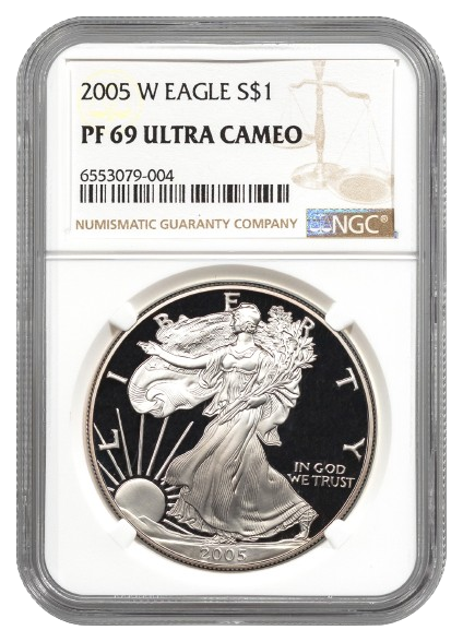 2005-W 1 oz Silver Eagle NGC PF69 Ultra Cameo