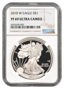 2010-W 1 oz Silver Eagle NGC PF69 Ultra Cameo
