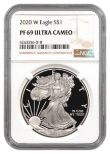 2020-W 1 oz Silver Eagle NGC PF69 Ultra Cameo