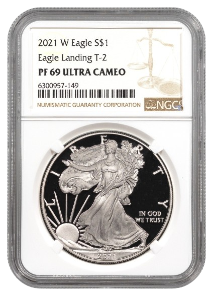 2021-W 1oz Silver Eagle NGC T2 PF69 Ultra Cameo